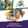 LEGO Friends 41734 Le Bateau de Sauvetage en Mer, Jouet avec Figurines de Dauphins et Sous-Marin