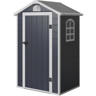 Abri de jardin en acier 1,39 m² - Plancher inclus - Gris foncé