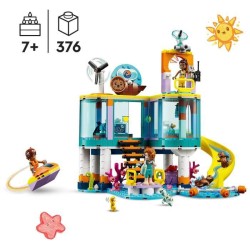 LEGO Friends 41736 Le Centre de Sauvetage en Mer, Jouet de Vétérinaire Animaux, Enfants 7 Ans