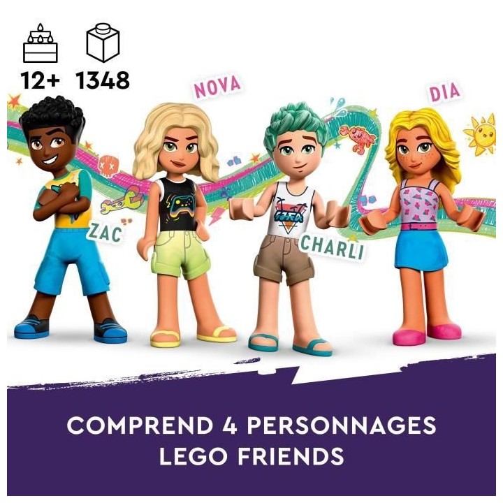 LEGO Friends 41737 Le Parc d'Attractions a la Plage, Jouet de Construc