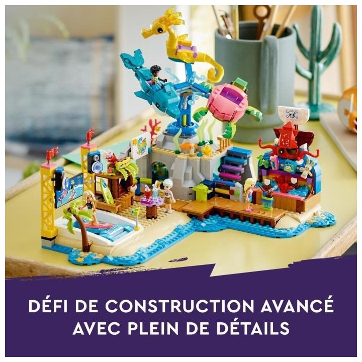 LEGO Friends 41737 Le Parc d'Attractions a la Plage, Jouet de Construc