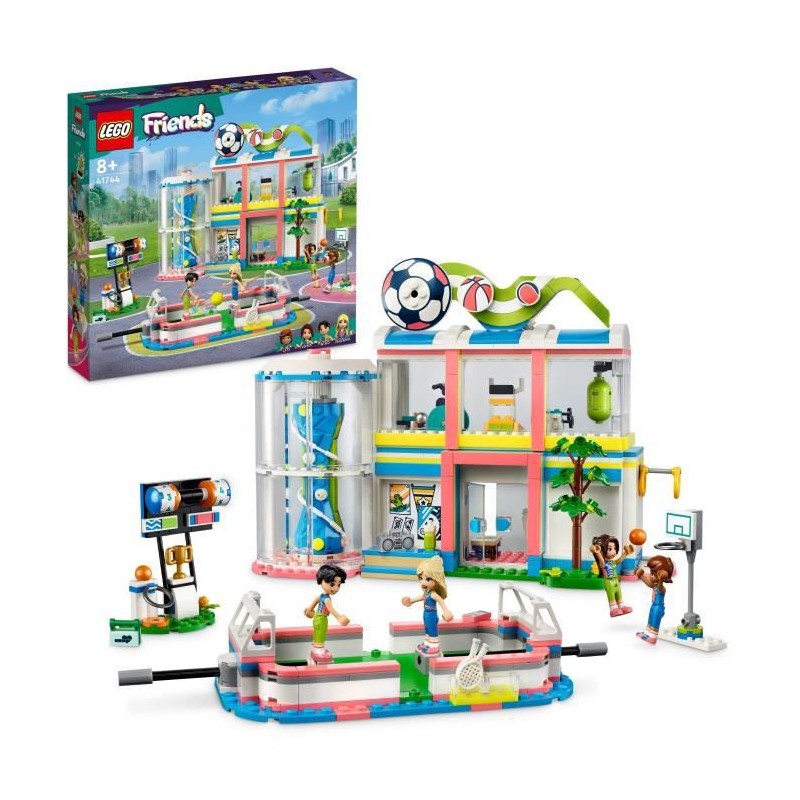 LEGO Friends 41744 Le Centre Sportif, Jouet avec Figurines et Jeux de Football, Basketball et Tennis