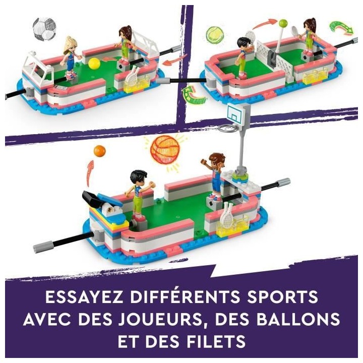 LEGO Friends 41744 Le Centre Sportif, Jouet avec Figurines et Jeux de
