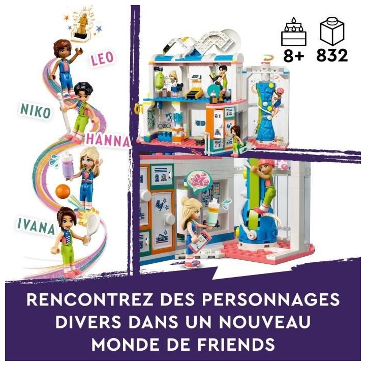 LEGO Friends 41744 Le Centre Sportif, Jouet avec Figurines et Jeux de