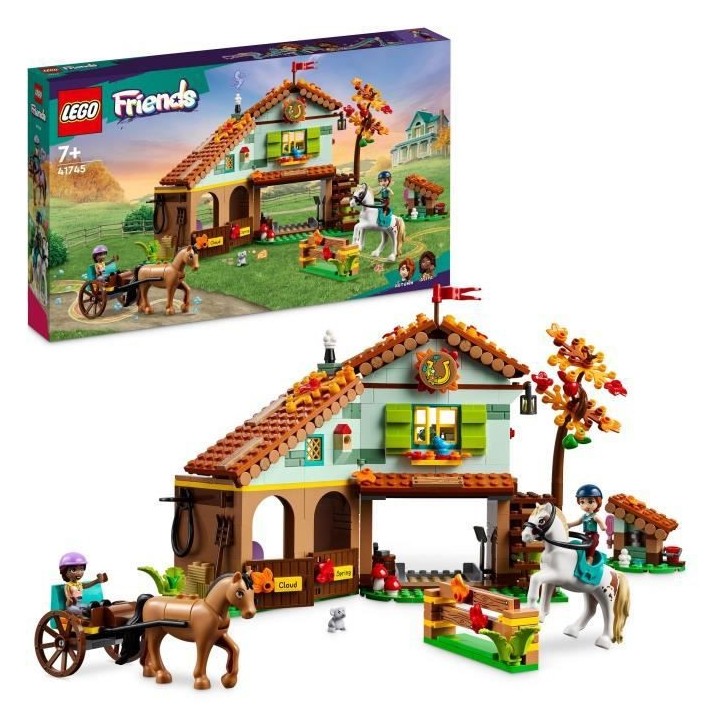 LEGO Friends 41745 L'Écurie d'Autumn, Jouet avec Chevaux, Carrosse, C