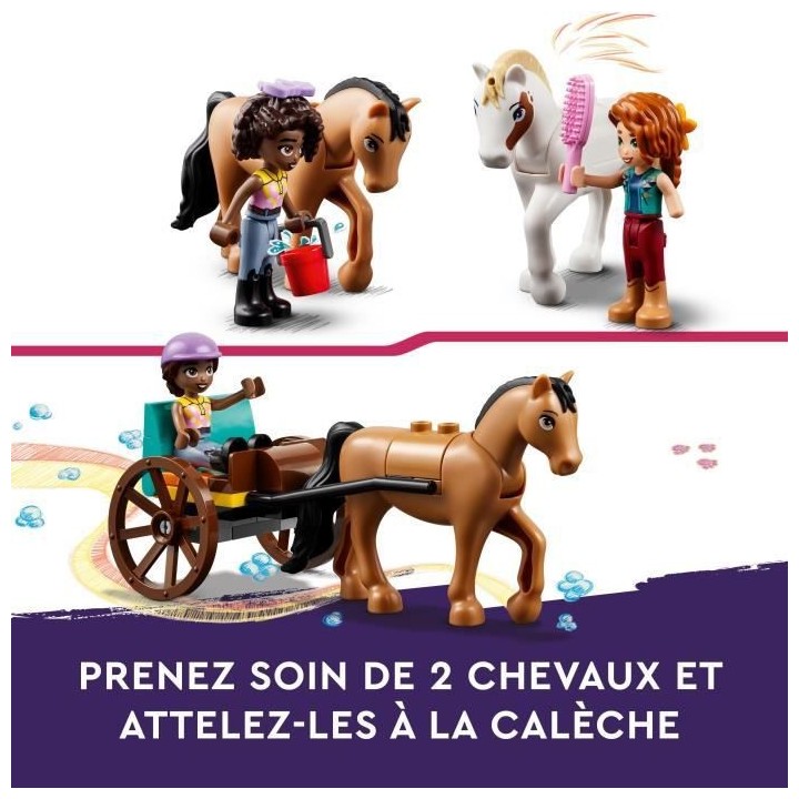 LEGO Friends 41745 L'Écurie d'Autumn, Jouet avec Chevaux, Carrosse, C