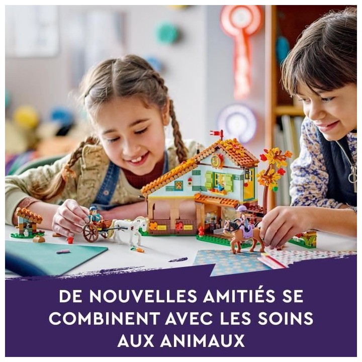 LEGO Friends 41745 L'Écurie d'Autumn, Jouet avec Chevaux, Carrosse, C