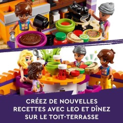 LEGO Friends 41747 La Cuisine Collective de Heartlake City, Jouet de Cuisine avec Figurine de Chat