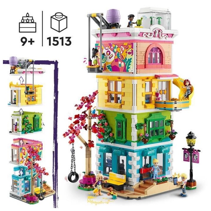 LEGO Friends 41748 Le Centre Collectif de Heartlake City, Jouet de Con