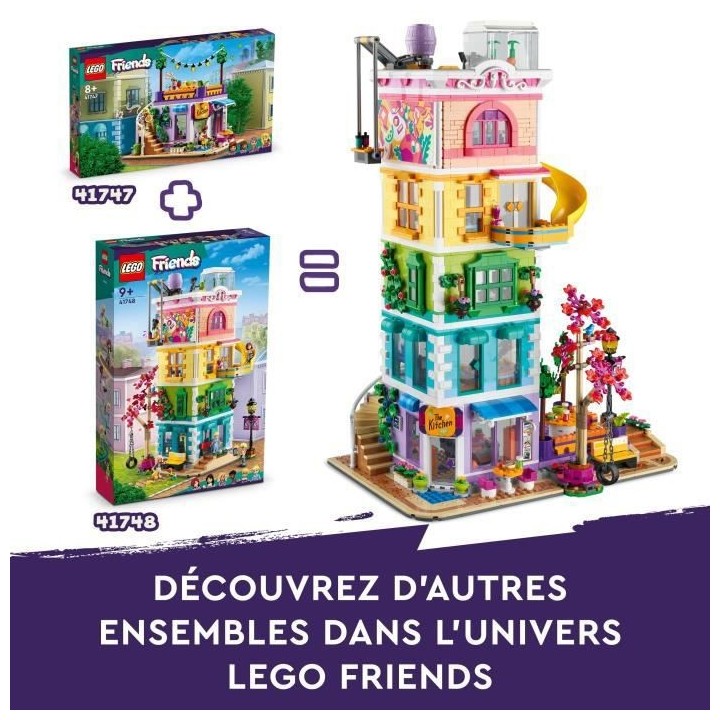 LEGO Friends 41748 Le Centre Collectif de Heartlake City, Jouet de Con