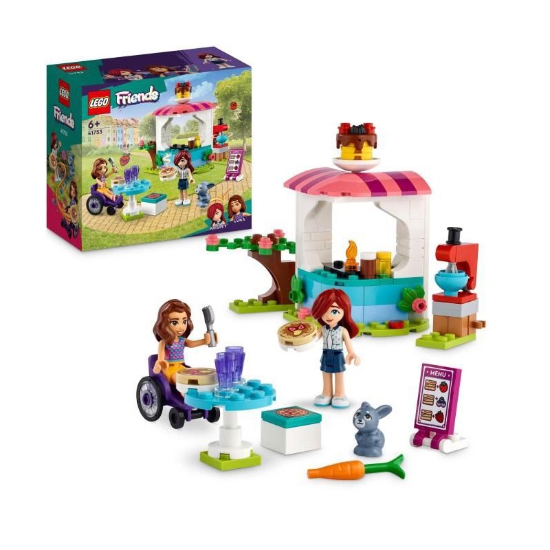 LEGO Friends 41753 La Creperie, Jouet Créatif avec Figurine de Lapin, Cadeau Enfants 6 Ans