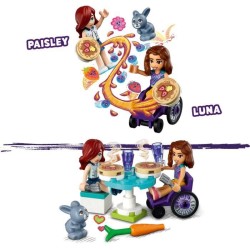 LEGO Friends 41753 La Creperie, Jouet Créatif avec Figurine de Lapin, Cadeau Enfants 6 Ans