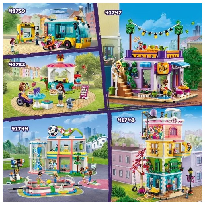 LEGO Friends 41753 La Creperie, Jouet Créatif avec Figurine de Lapin,