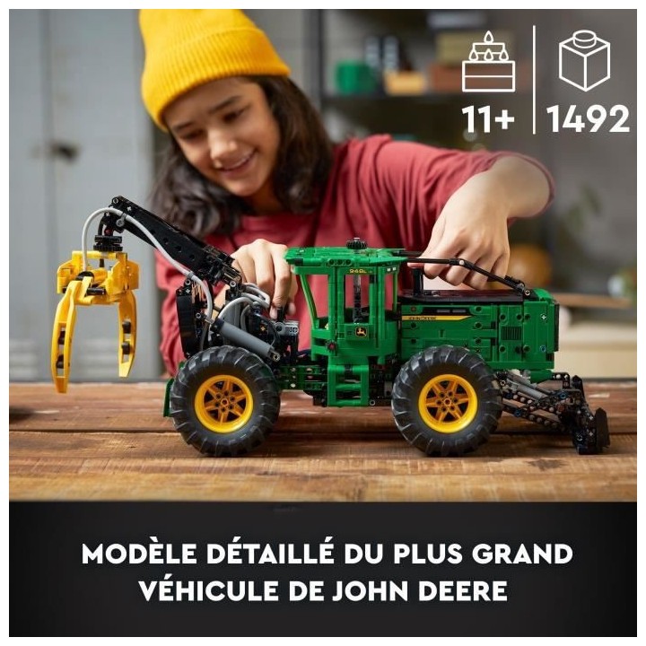 LEGO Technic 42157 La Débardeuse John Deere 948L-II, Maquette d'Engin
