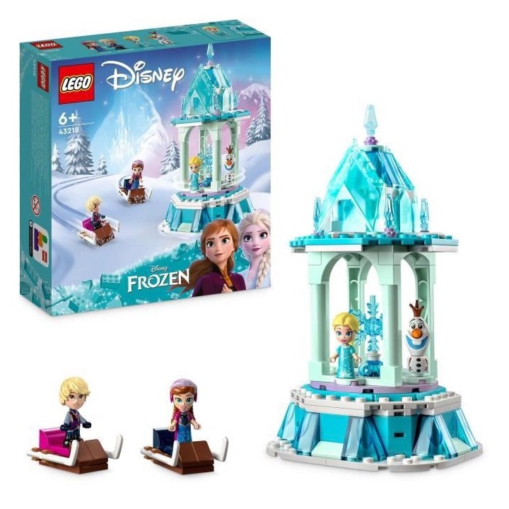 LEGO Disney Princesse 43218 Le Manege Magique d'Anna et Elsa, Jouet Re