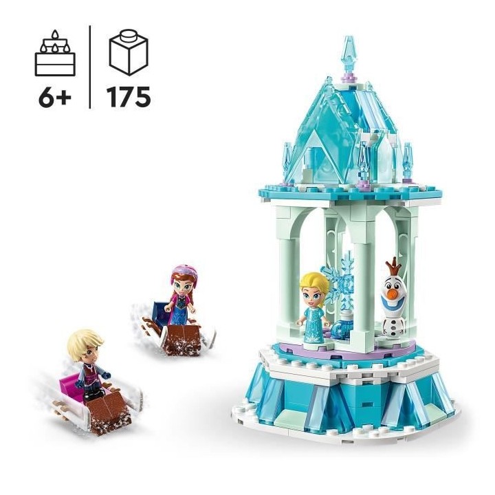 LEGO Disney Princesse 43218 Le Manege Magique d'Anna et Elsa, Jouet Re