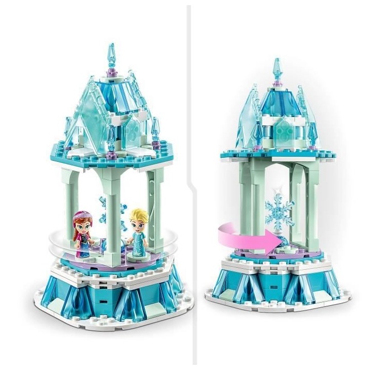 LEGO Disney Princesse 43218 Le Manege Magique d'Anna et Elsa, Jouet Re