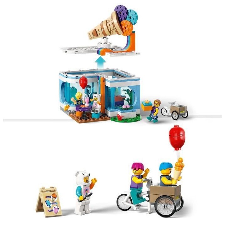 LEGO City 60363 La Boutique du Glacier, Jouet pour Enfants Des 6 Ans,