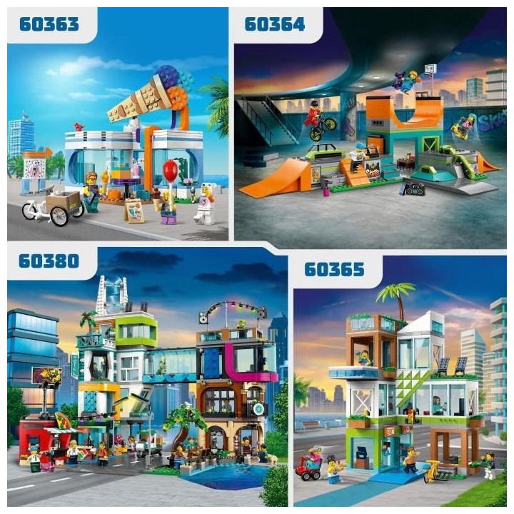 LEGO City 60363 La Boutique du Glacier, Jouet pour Enfants Des 6 Ans,