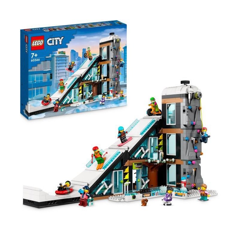 LEGO City 60366 Le Complexe de Ski et d'Escalade, Jouet de Construction Modulaire pour Enfants Des 7 Ans