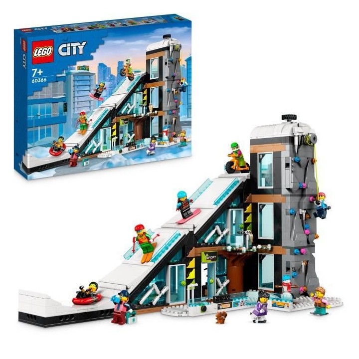 LEGO City 60366 Le Complexe de Ski et d'Escalade, Jouet de Constructio