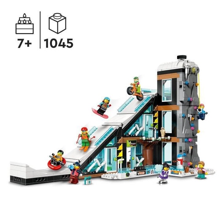 LEGO City 60366 Le Complexe de Ski et d'Escalade, Jouet de Constructio