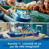 LEGO City 60368 Le Navire d'Exploration Arctique, Jouet de Grand Bateau Flottant, Cadeau Enfants