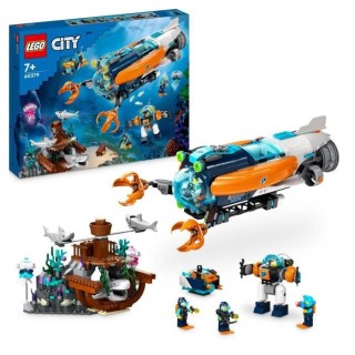LEGO City 60379 Le Sous-Marin d'Exploration en Eaux Profondes, Jouet a