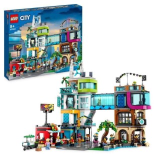 LEGO City 60380 Le Centre-Ville, Jouet de Maquettes avec Salon de Coif