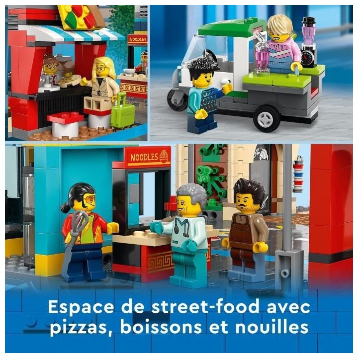 LEGO City 60380 Le Centre-Ville, Jouet de Maquettes avec Salon de Coif