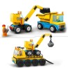 LEGO City 60391 Les Camions de Chantier et la Grue a Boule de Démolition, Jouet de Engin de Construction