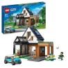 LEGO City 60398 La Maison Familiale et la Voiture Électrique, Jouet de Maison de Poupée