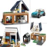 LEGO City 60398 La Maison Familiale et la Voiture Électrique, Jouet de Maison de Poupée