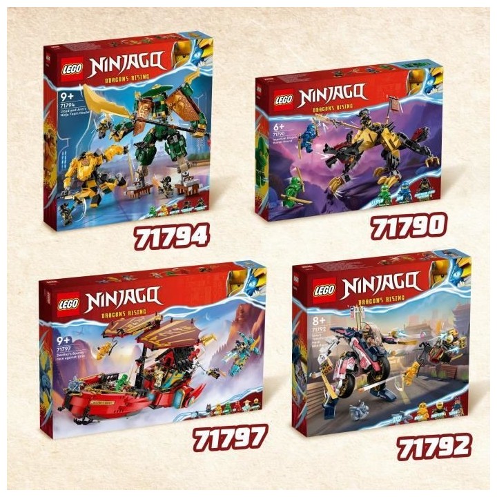 LEGO NINJAGO 71790 Le Chien de Combat Dragon Imperium, Jouet de Ninja