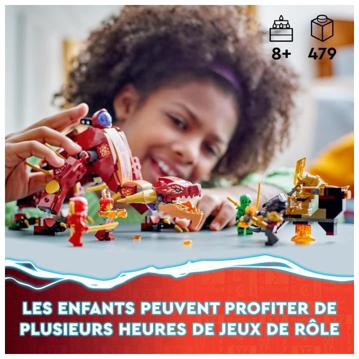 LEGO NINJAGO 71793 Le Dragon de Lave Transformable de Heatwave, Jouet