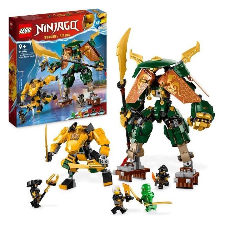 LEGO NINJAGO 71794 L'Équipe de Robots des Ninjas Lloyd et Arin, Jouet