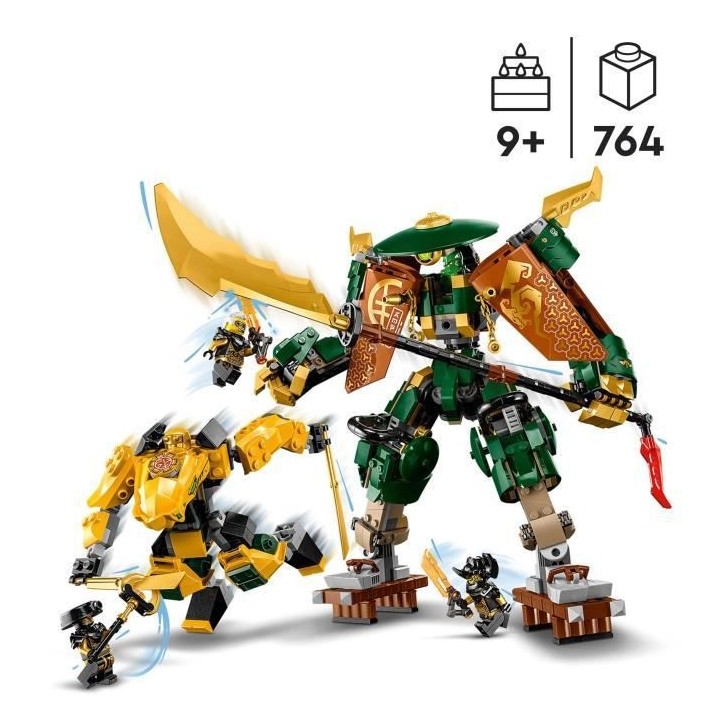 LEGO NINJAGO 71794 L'Équipe de Robots des Ninjas Lloyd et Arin, Jouet
