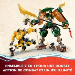 LEGO NINJAGO 71794 L'Équipe de Robots des Ninjas Lloyd et Arin, Jouet de Ninja pour Enfants