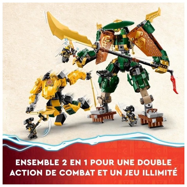 LEGO NINJAGO 71794 L'Équipe de Robots des Ninjas Lloyd et Arin, Jouet