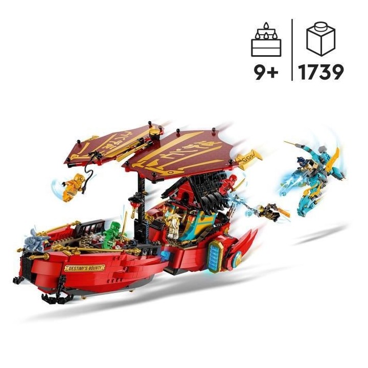 LEGO NINJAGO 71797 Le QG des Ninjas - La Course Contre la Montre, Joue