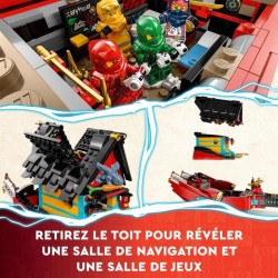 LEGO NINJAGO 71797 Le QG des Ninjas - La Course Contre la Montre, Jouet avec 2 Figurines Dragon