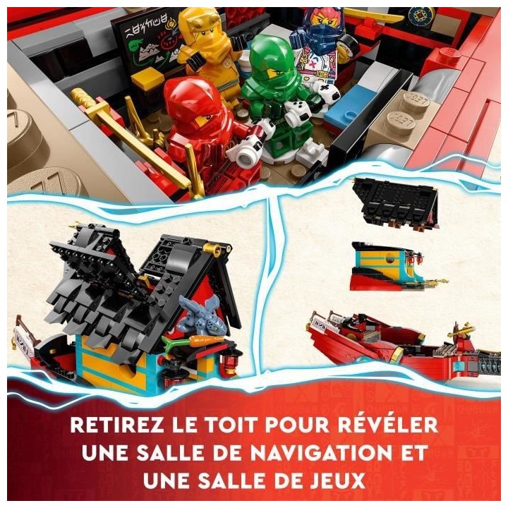 LEGO NINJAGO 71797 Le QG des Ninjas - La Course Contre la Montre, Joue