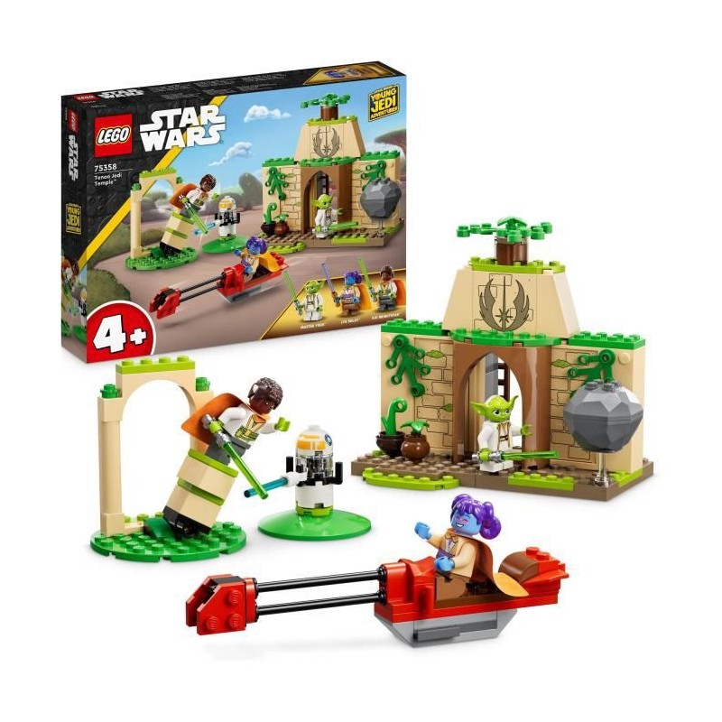 LEGO Star Wars 75358 Le Temple Jedi de Tenoo, Jouet avec Figurine de Droide et Maître Yoga