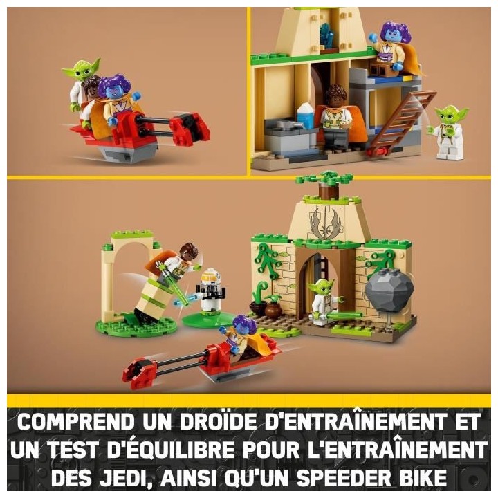 LEGO Star Wars 75358 Le Temple Jedi de Tenoo, Jouet avec Figurine de D