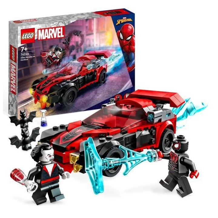 LEGO Marvel 76244 Miles Morales vs. Morbius, Jouet Super-Héros, Spide