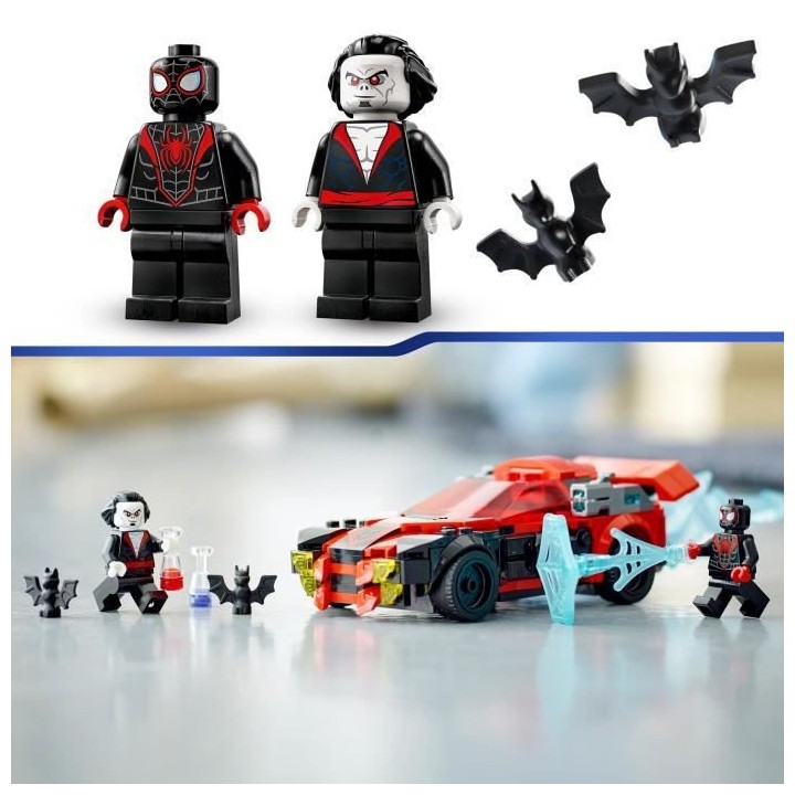 LEGO Marvel 76244 Miles Morales vs. Morbius, Jouet Super-Héros, Spide