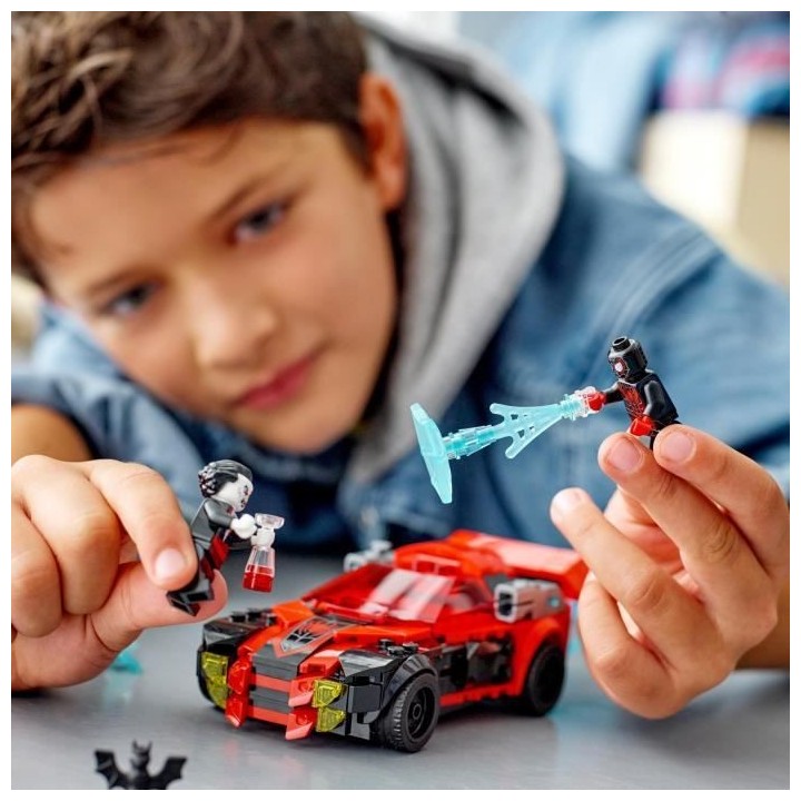LEGO Marvel 76244 Miles Morales vs. Morbius, Jouet Super-Héros, Spide