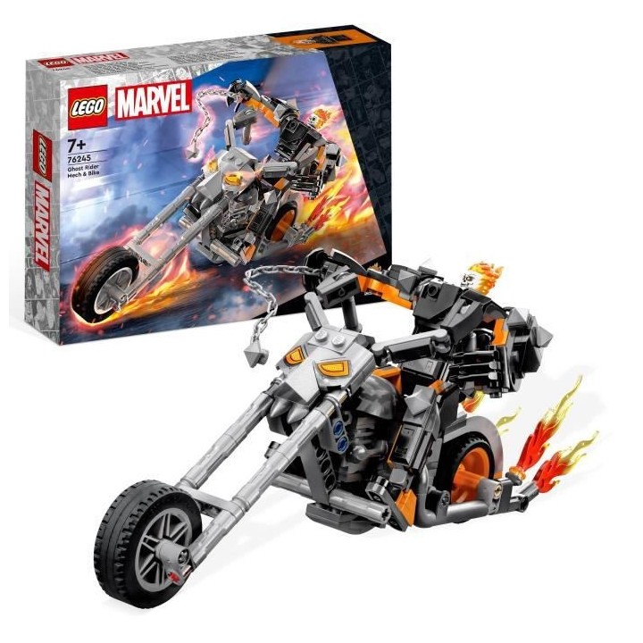 LEGO Marvel 76245 Le Robot et la Moto de Ghost Rider, Jouet avec Figur