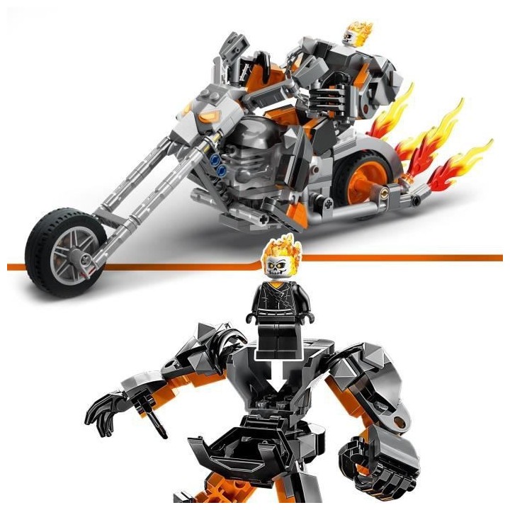 LEGO Marvel 76245 Le Robot et la Moto de Ghost Rider, Jouet avec Figur