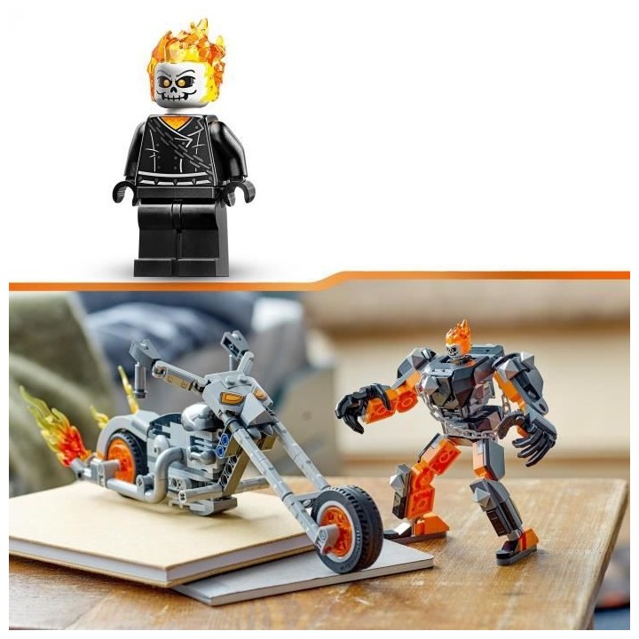 LEGO Marvel 76245 Le Robot et la Moto de Ghost Rider, Jouet avec Figur